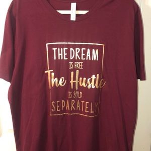 Maroon Shirt w/ gold quote